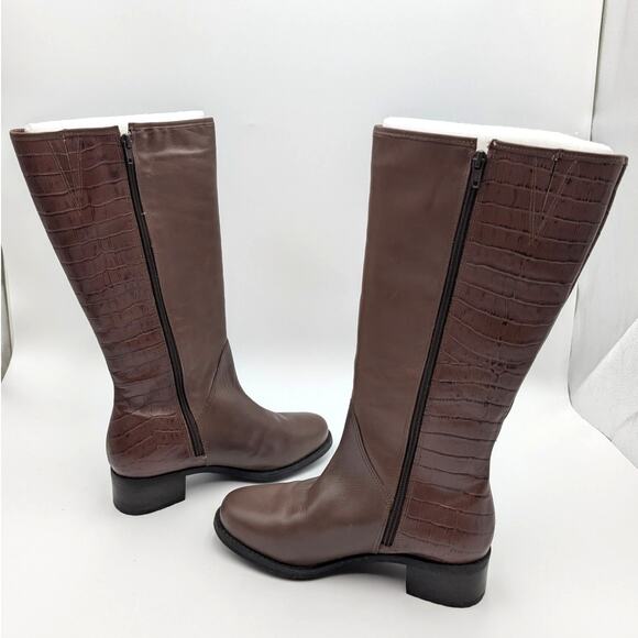 David Tate Superior Waterproof Knee High Boots Women's Brown Size US8.5W EU39 - Picture 5 of 16